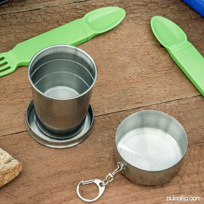 ASR Outdoor Stainless Steel Collapsible Camping Cup 4.7oz